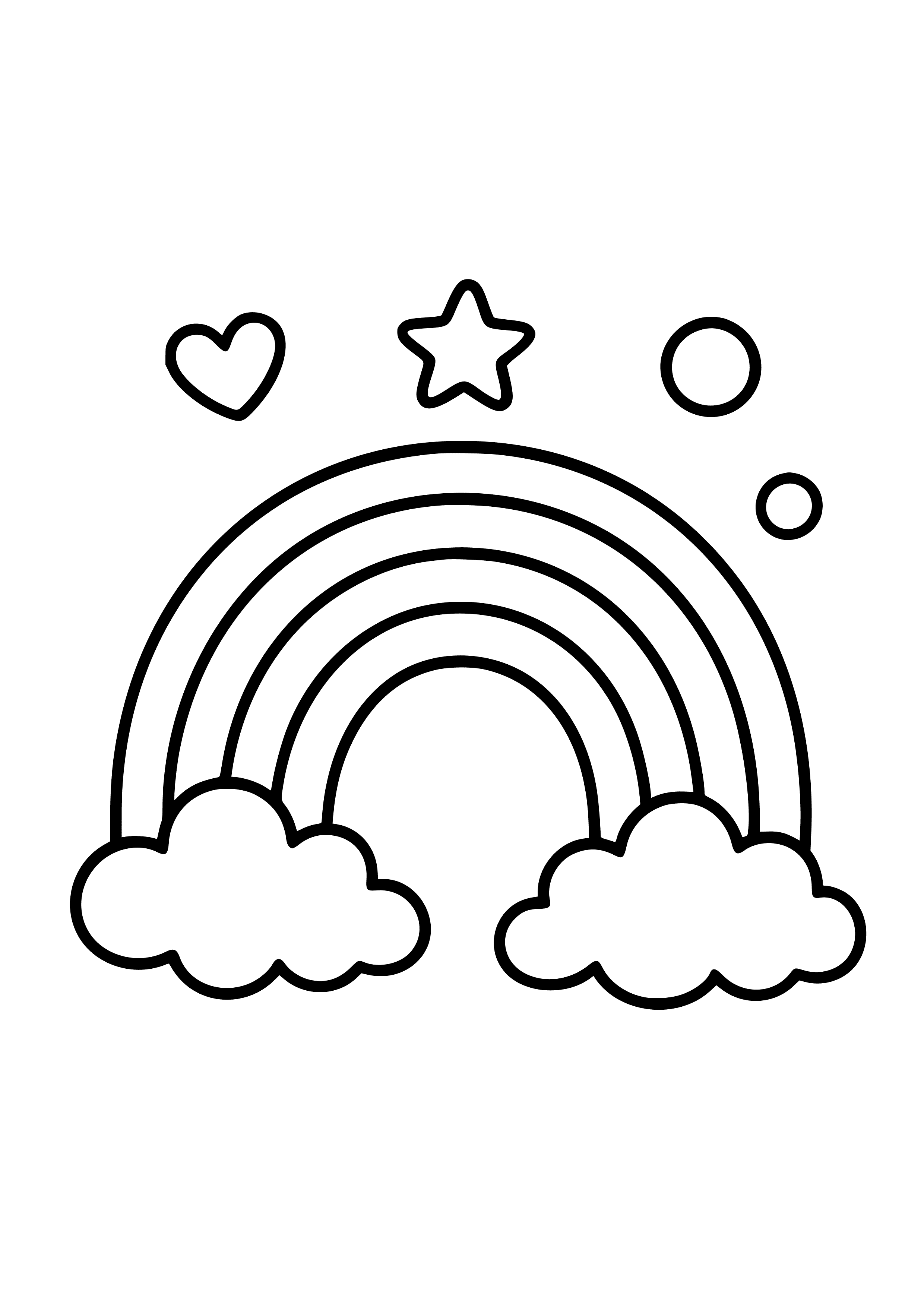 Artistic Colors of the Rainbow Coloring Page