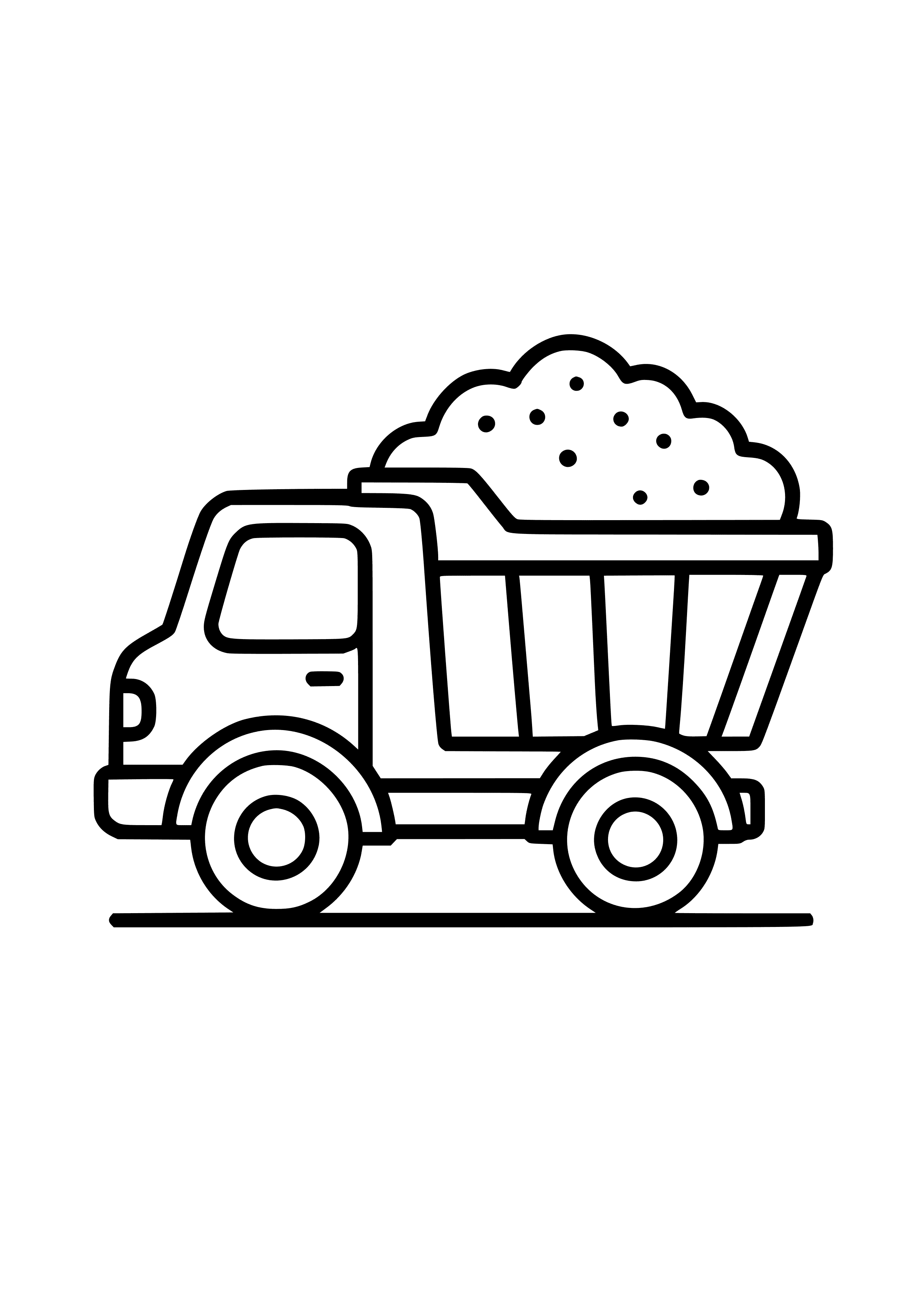 Colorful Dump Truck with Dirt Coloring Page