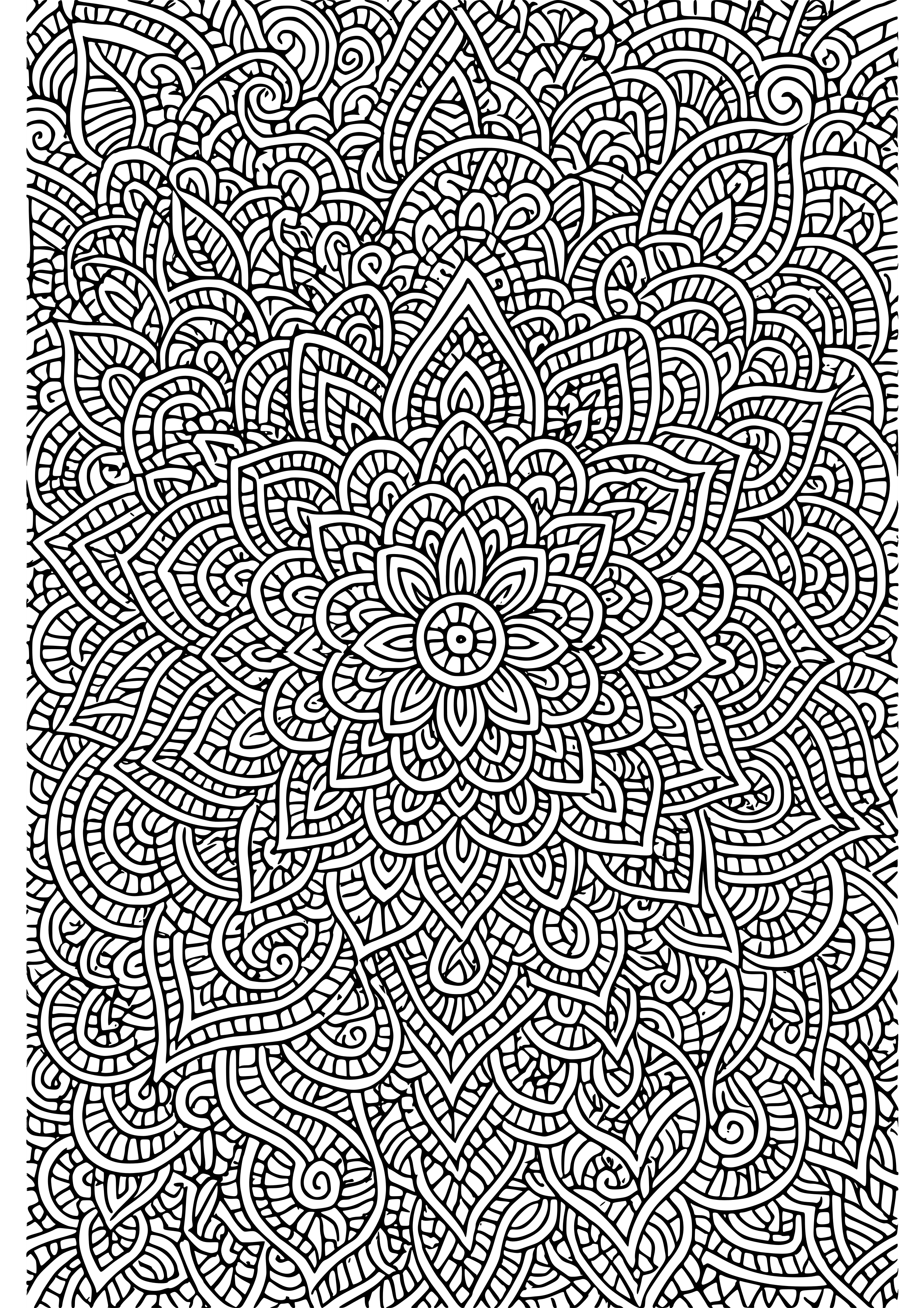 Complex Patterns Representing the Intricacies of Life Coloring Page