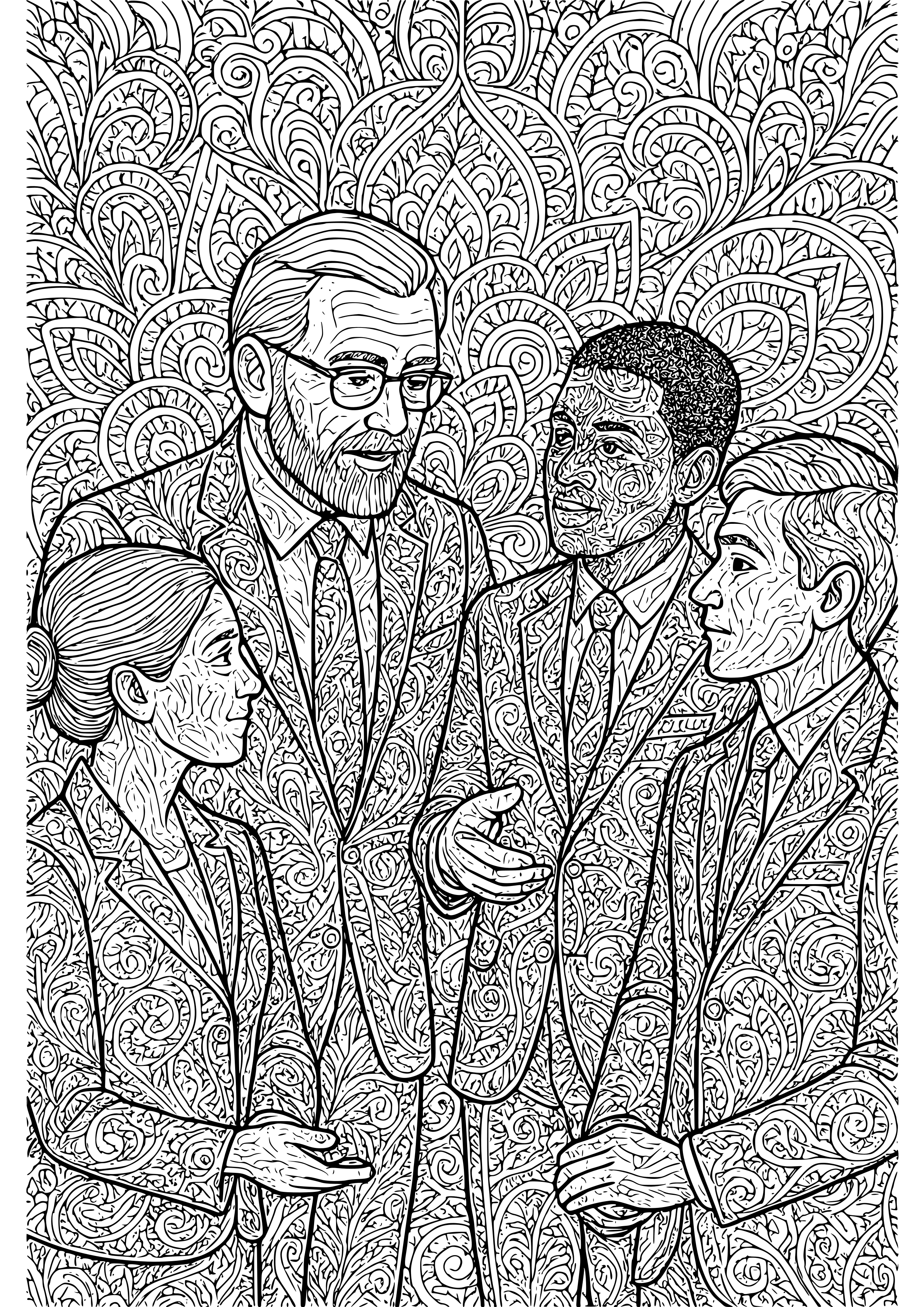 Dad Mentoring Young Professionals Coloring Page