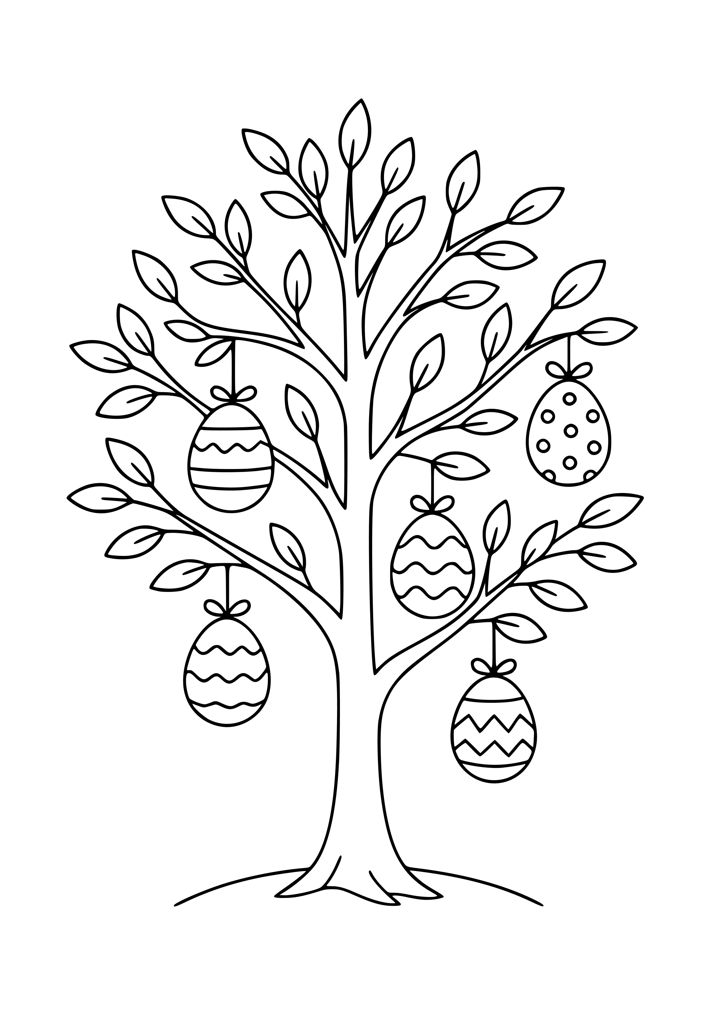 Easter Egg Tree Decoration Coloring Page