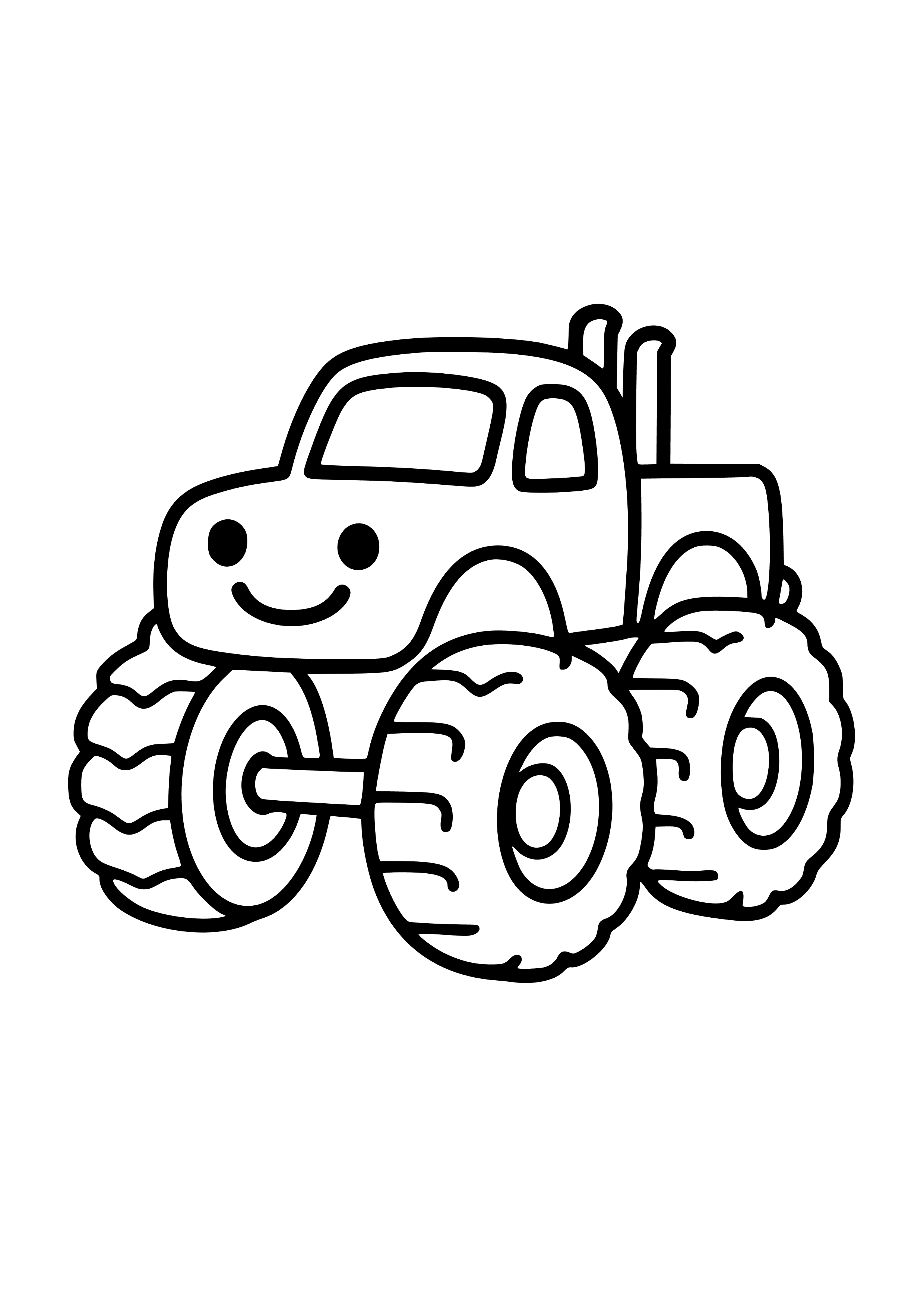 Friendly Monster Truck Coloring Page