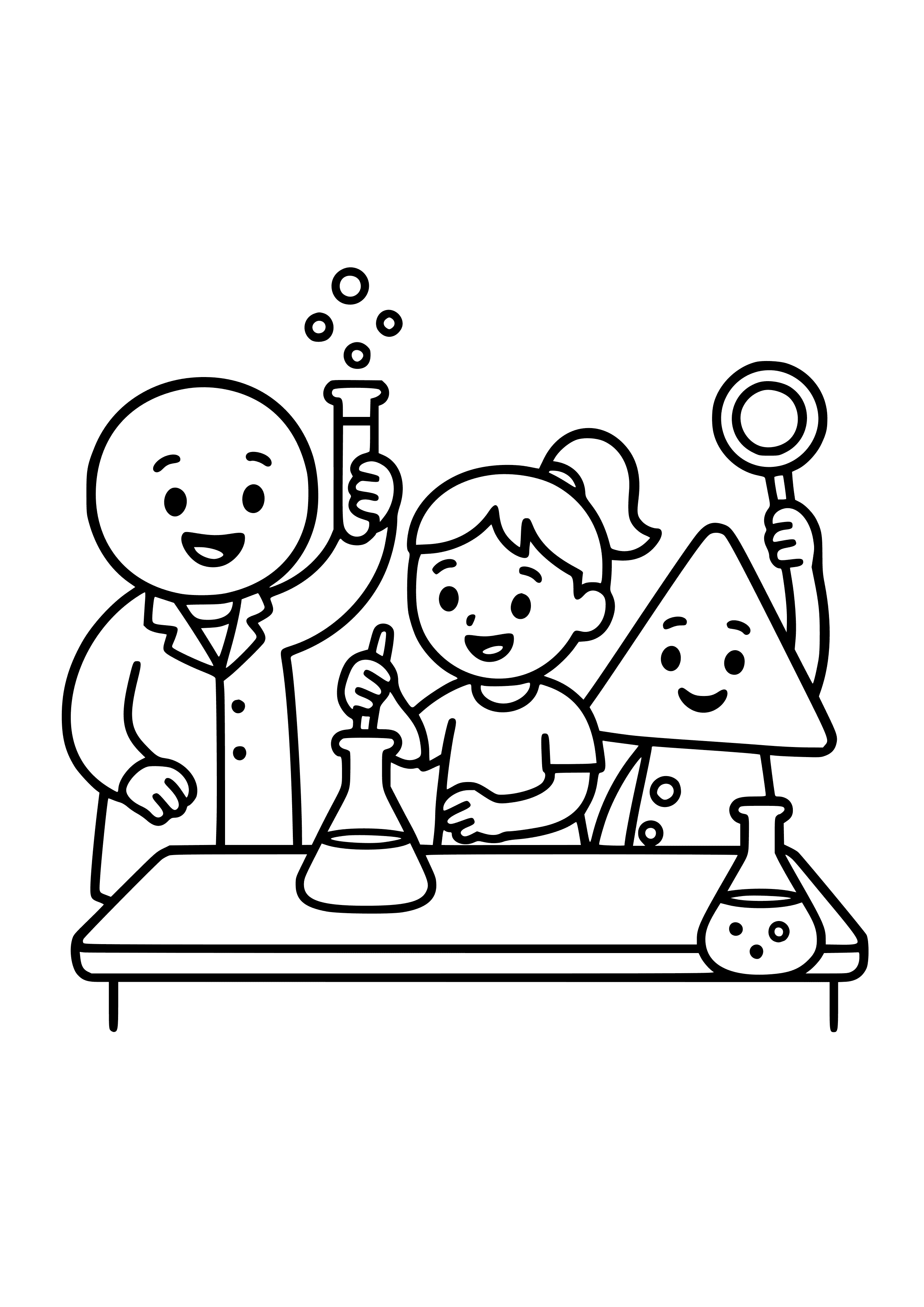 Fun Science Experiments Coloring Page