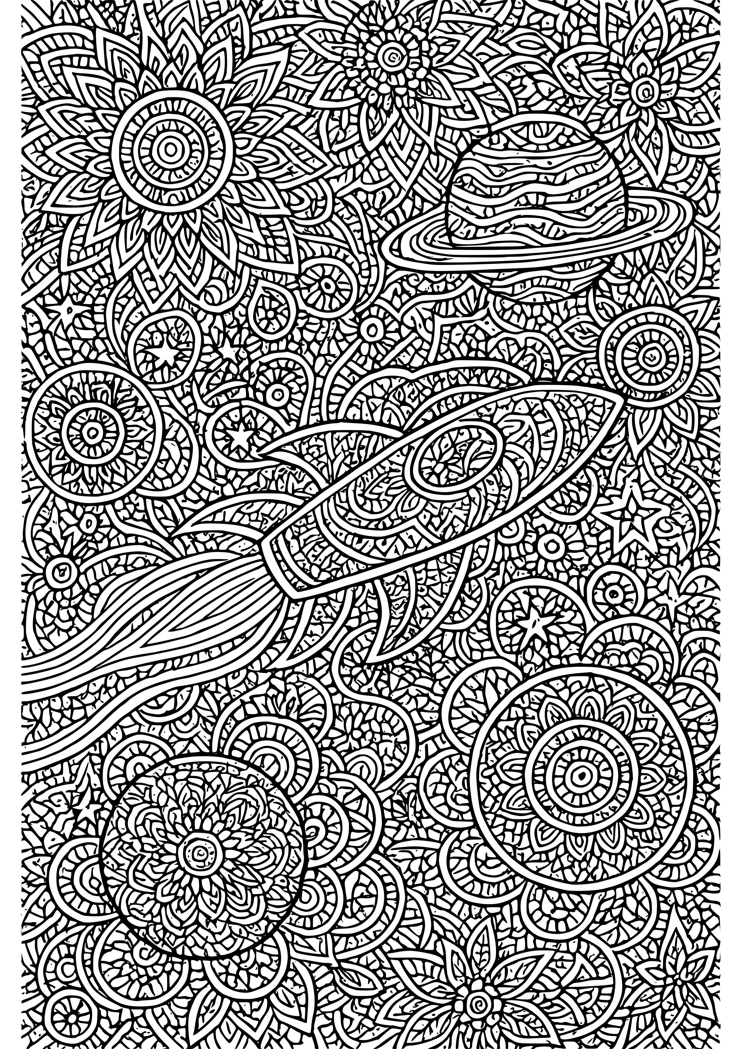 Interplanetary Travel Between Stars Coloring Page