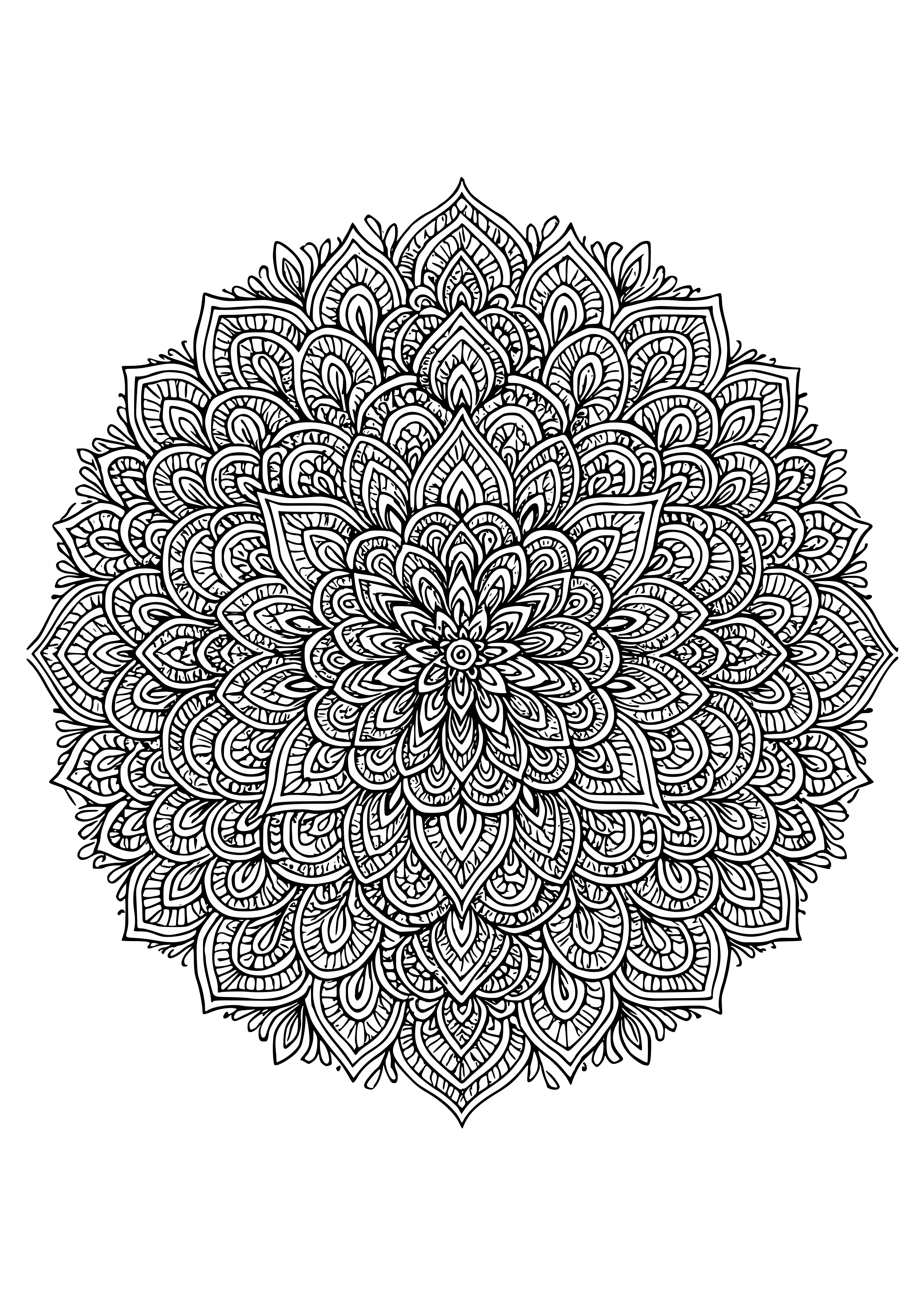 Intricate Mandala Design Coloring Page