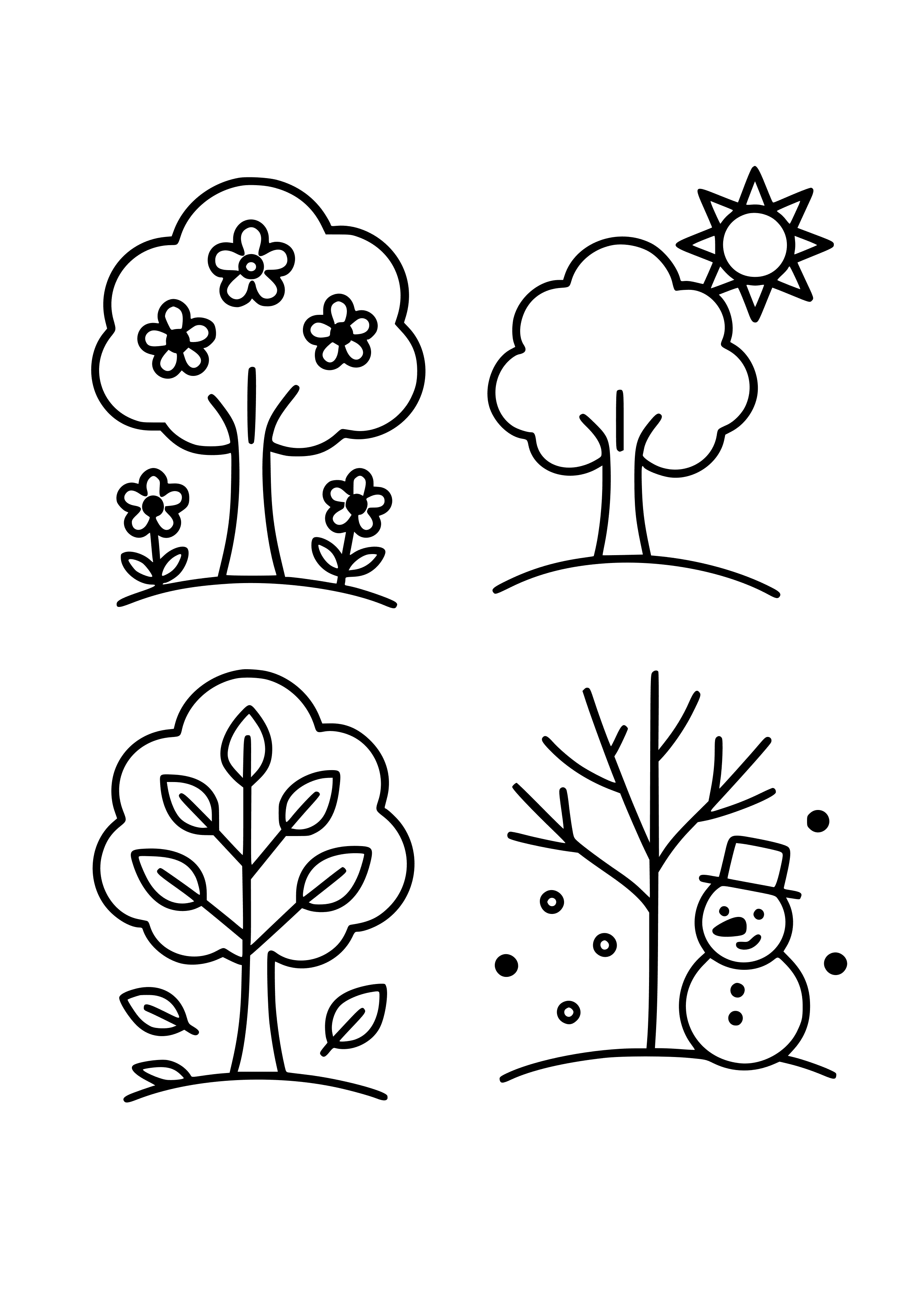 Nature’s Seasons Coloring Page