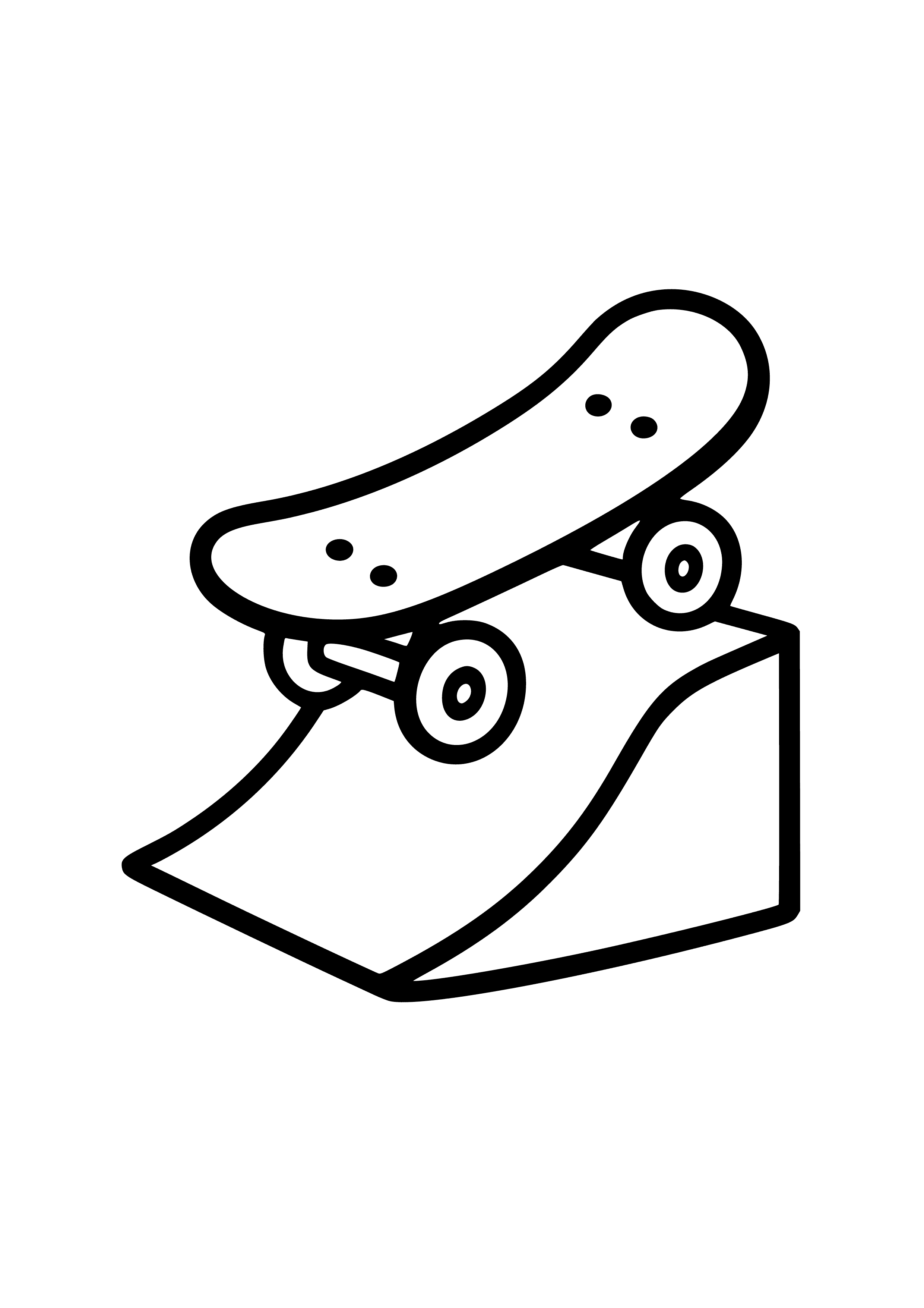 Playful Skateboard on a Ramp Coloring Page
