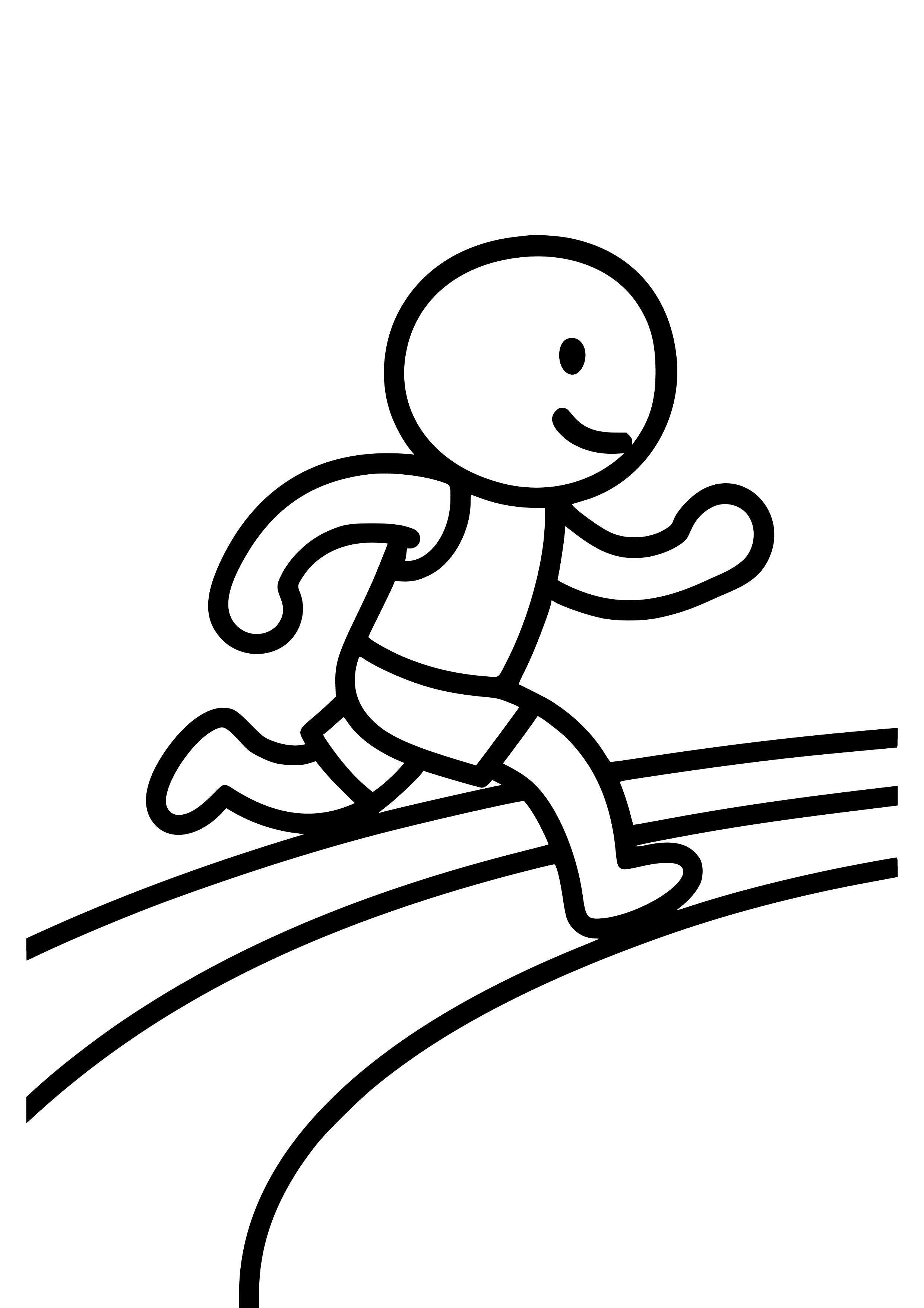 Runner Racing on a Track Coloring Page