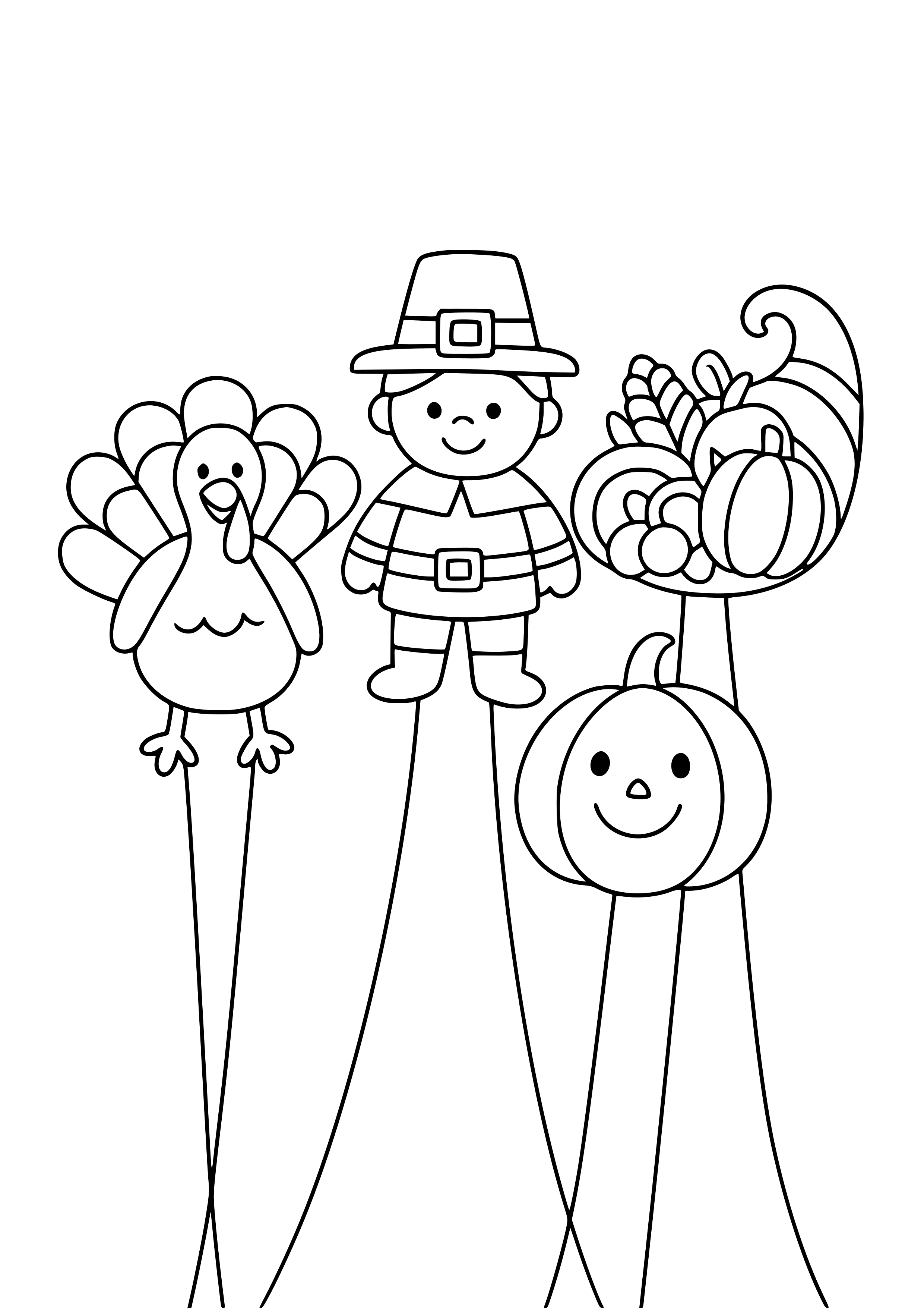 Thanksgiving Day Parade Balloons Coloring Page