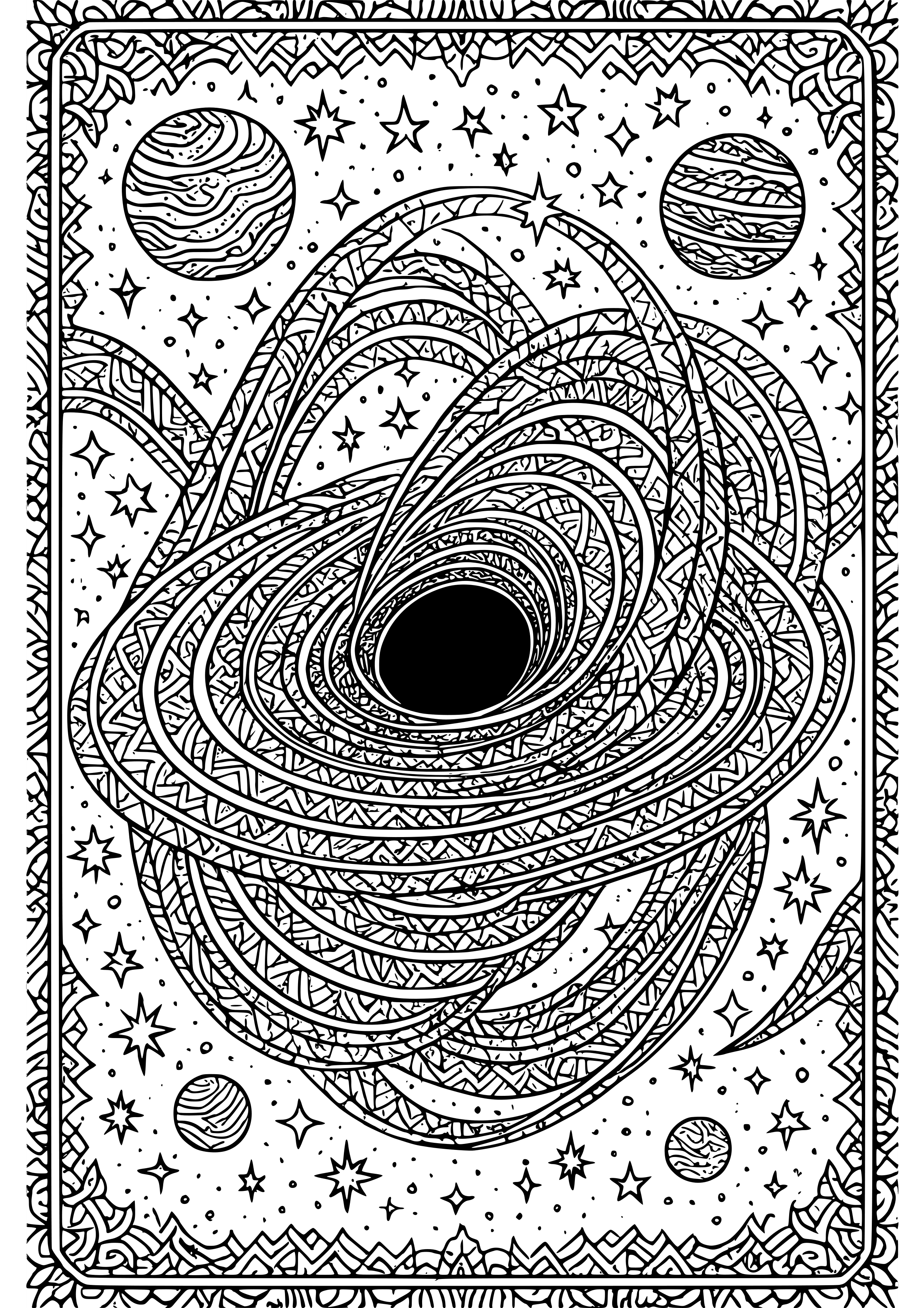 Theories of Black Holes Coloring Page