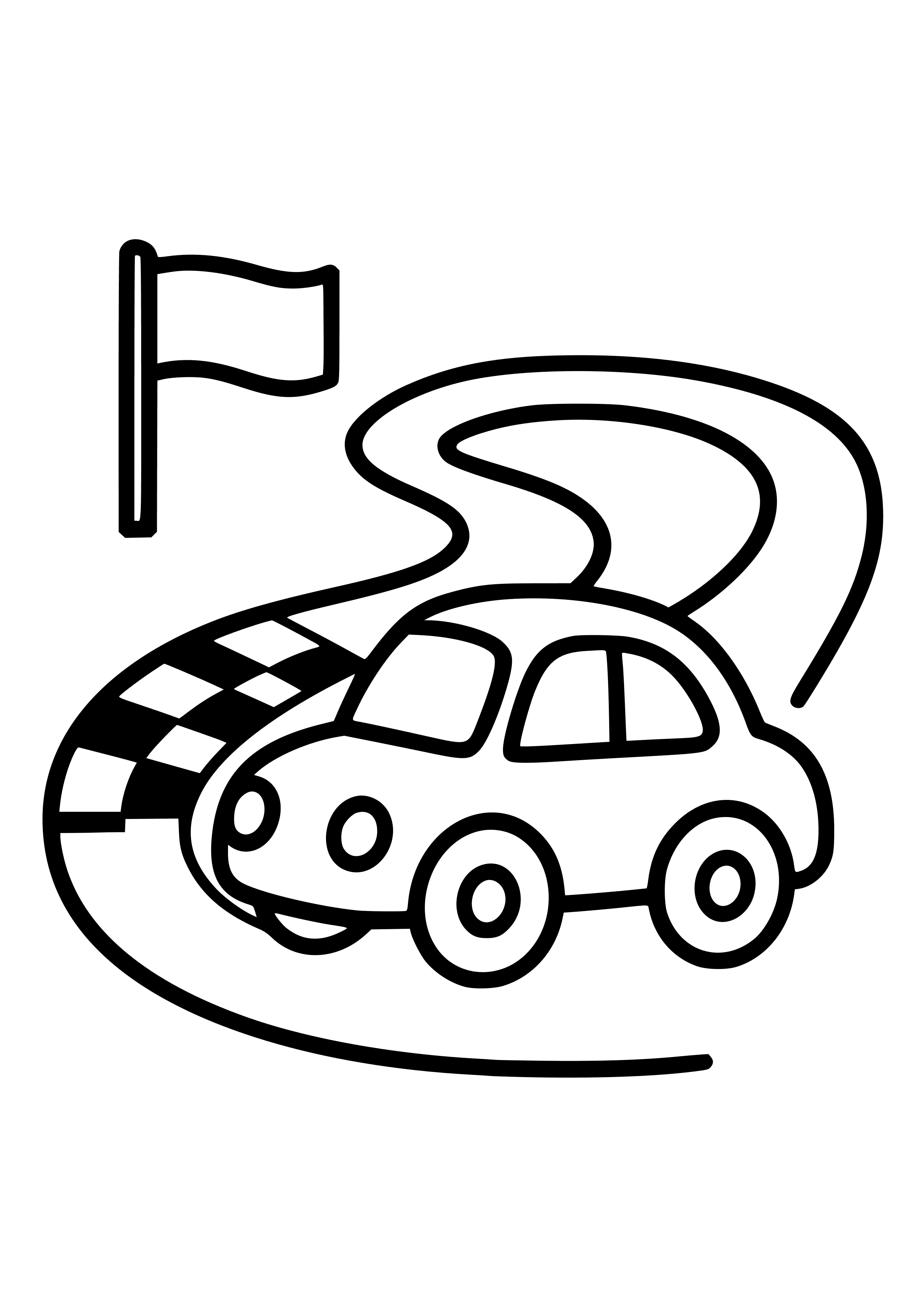 Toy Car on a Race Track Coloring Page