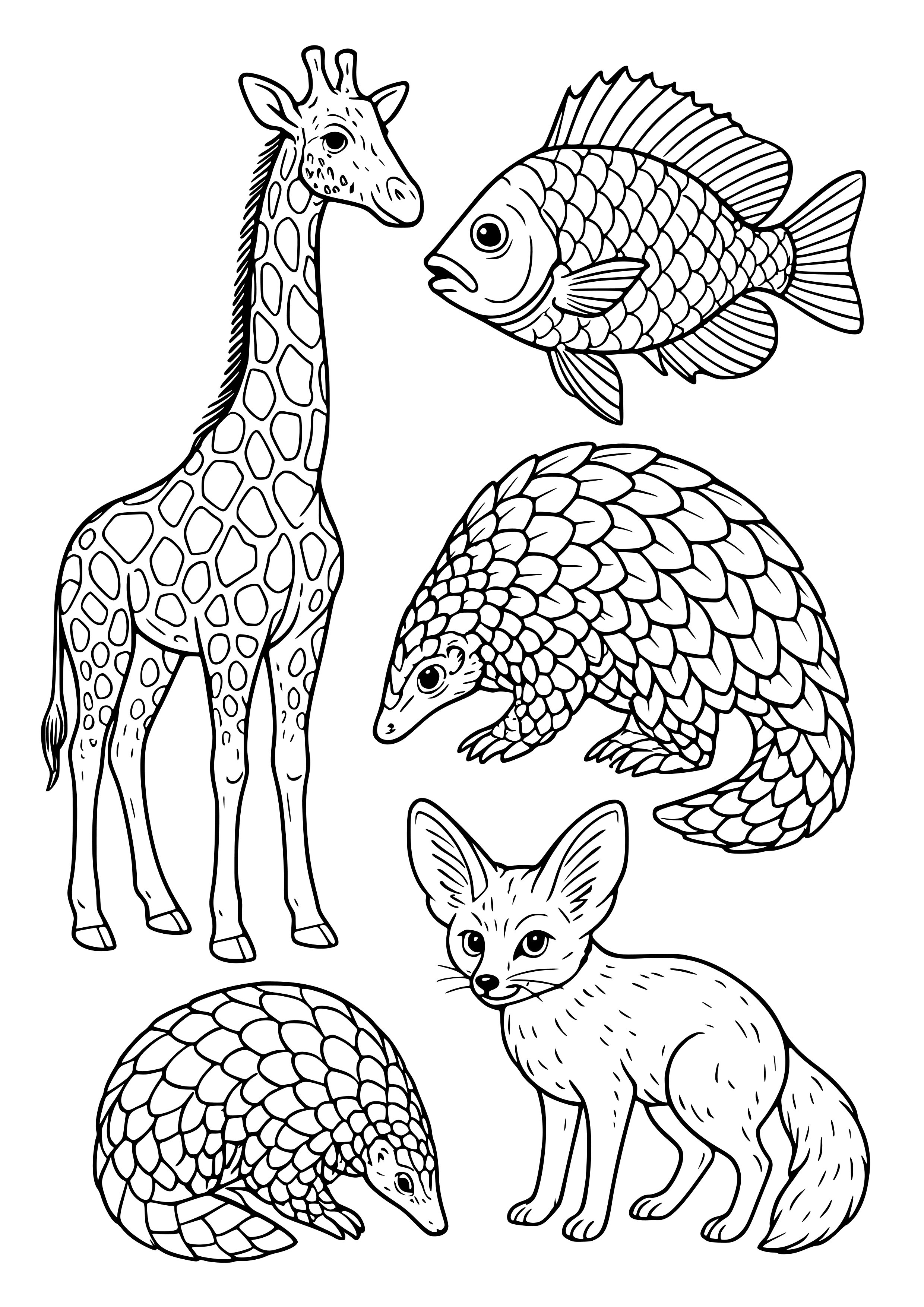 Unique Animal Adaptations Coloring Page