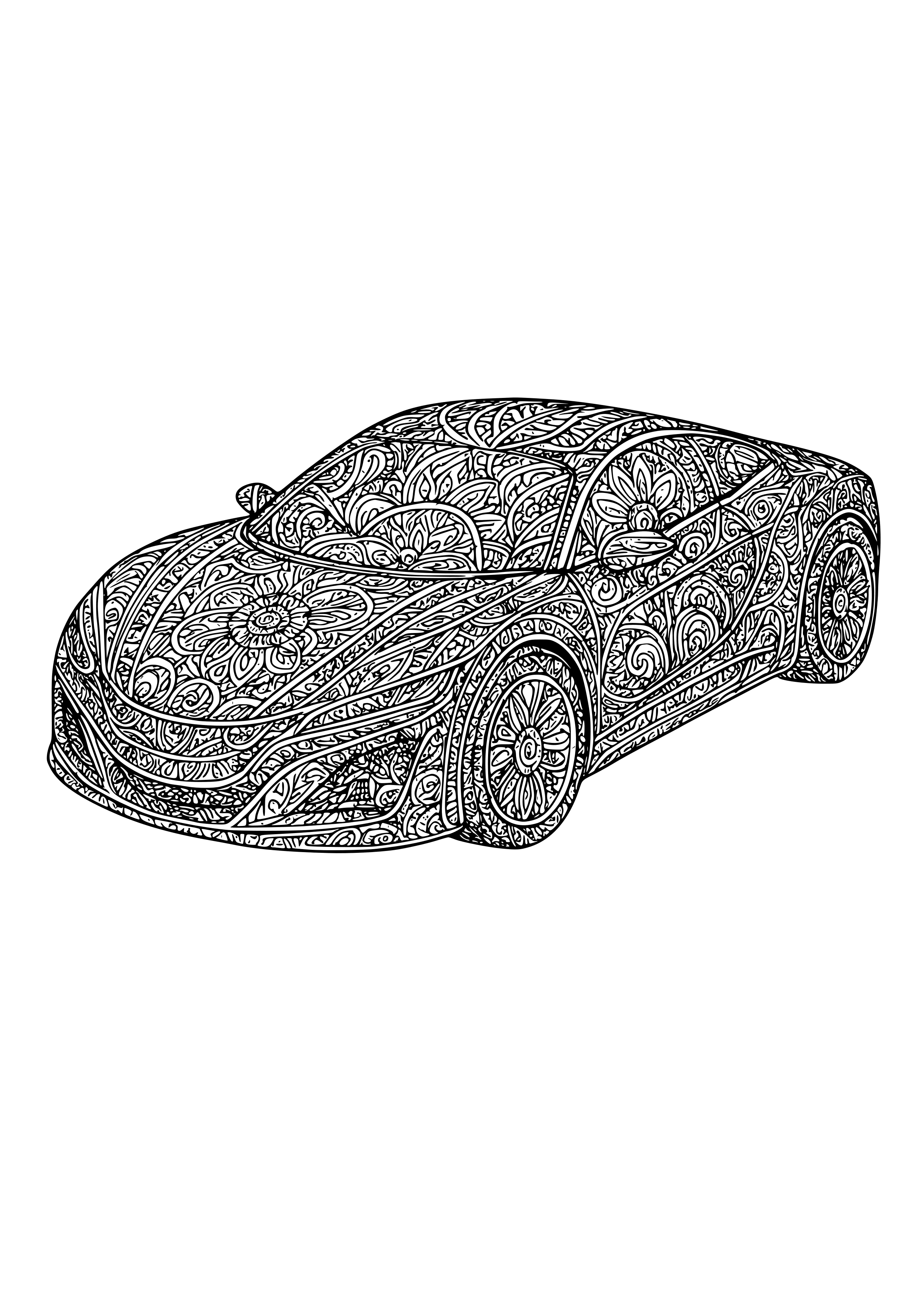 Unique Concept Car Coloring Page